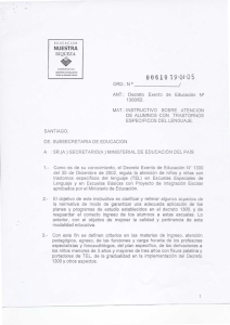 PUQUEZA ORD.: N ° / ANT. : Decreto Exento de Educacion N° 1300