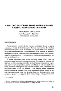 catalogo de formularios notariales del archivo parroquial de
