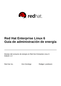 Red Hat Enterprise Linux 6 Guía de administración de energía