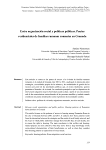 Entre organización social y políticas públicas. Pautas residenciales