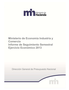 Ministerio de Economía Industria y Comercio Informe de