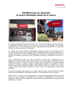 AVIANCA luce en Asunción la nueva identidad visual de la marca