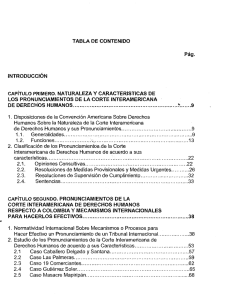 TABLA DE CONTENIDO INTRODUCCION CAPiTULO PRIMERO