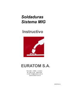 Soldaduras Sistema MIG Instructivo EURATOM S.A.
