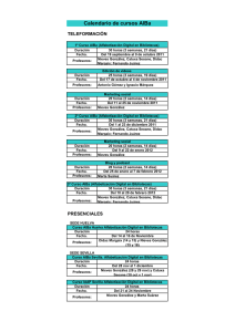 Calendario cursos ALBA 2011