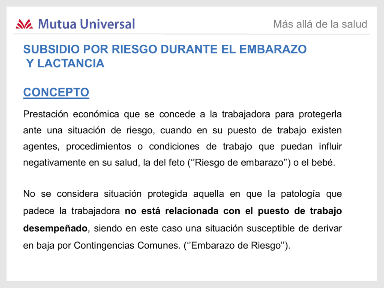 Subsidio De Riesgo Durante El Embarazo Y Lactancia 2068