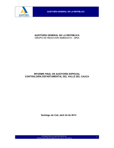 Este es el informe de la Auditoria General de la República