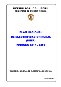plan nacional de electrificacion rural (pner)