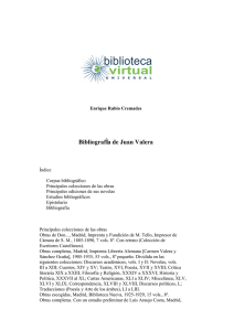 Bibliografía de Juan Valera - Biblioteca Virtual Universal