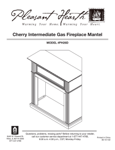 Cherry Intermediate Gas Fireplace Mantel