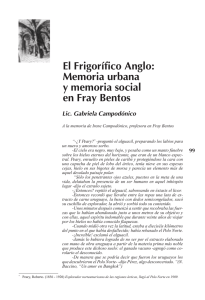 El Frigorífico Anglo: Memoria urbana y memoria social en Fray Bentos