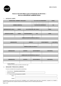 Seguridad Administrada Anexo Servicio No Telecom