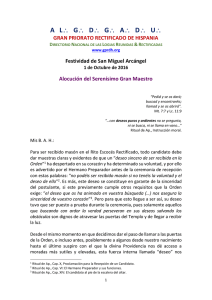 Alocución GM 2016 - Gran Priorato Rectificado De Hispania