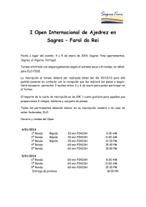 I Open Internacional de Ajedrez en Sagres – Farol do Rei