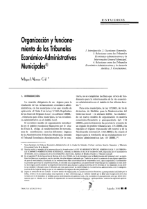 Organización y funcionamiento de los Tribunales Economico