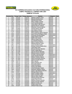 xvi carrera ecologica cultura internacional campo traviesa al chirripo