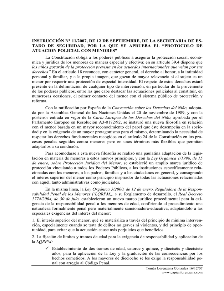 protocolo actuación con menores.