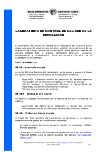 LABORATORIO DE CONTROL DE CALIDAD DE LA EDIFICACIÓN