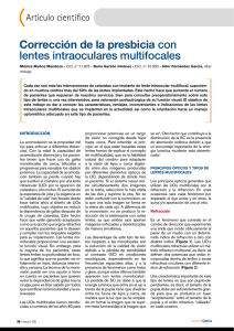 Corrección de la presbicia con lentes intraoculares multifocales