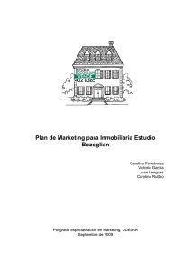 Plan de Marketing para Inmobiliaria Estudio Bozoglian