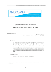 ¡Viva España y Mueran los Patricios! LA CONSPIRACIÓN DE