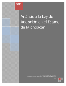 La Adopción en el Estado de Michoacán