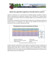 Aporte de la agricultura argentina al mercado interno y externo