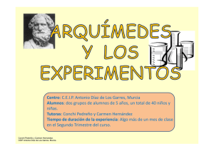 Arquímedes y los experimentos