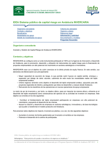 IDEA Sistema público de capital riesgo en Andalucía INVERCARIA