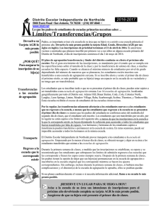 Límites/Transferencias/Grupos