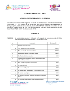 comunicado nº 02 - 2013 - Dirección General de Ingresos DGI