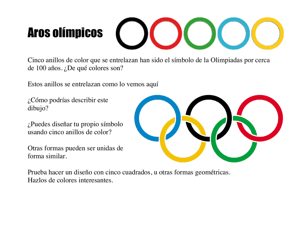 De que color discount son los aros olimpicos