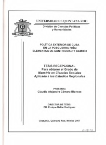 UNIVERSIDAD DE QUINTANA ROO TESIS RECEPCIONAL Para