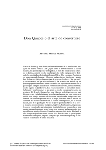 Don Quijote o el arte de convertirse - Anales Cervantinos