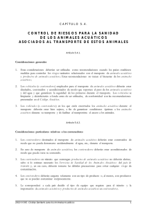 control de riesgos para la sanidad de los animales acuáticos