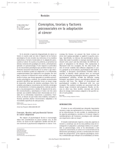 Conceptos, teorías y factores psicosociales en la adaptación al cáncer