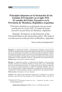 Principios hispanos en la formación de los Estados Provinciales en