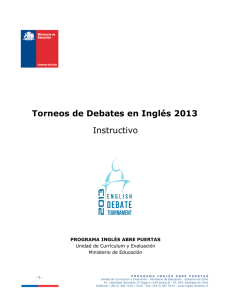 Torneos de Debates en Inglés 2013 Instructivo