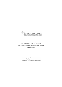 Dosier Verbena con Títeres, 1998 - 2010