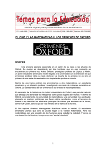 EL CINE Y LAS MATEMÁTICAS II: LOS CRÍMENES DE OXFORD