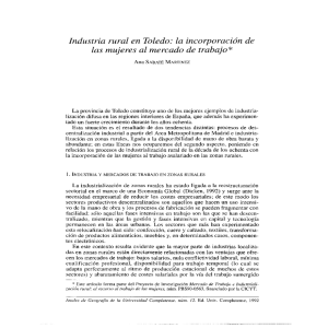 Industria rural en Toledo - Revistas Científicas Complutenses