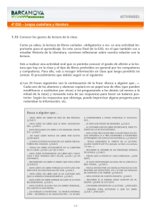 4º ESO – Lengua castellana y literatura ACTIVIDADES