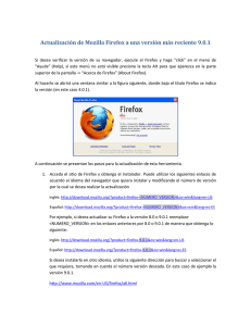 Actualización de Mozilla Firefox a una versión más reciente 9.0.1