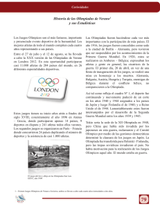 Historia de las Olimpiadas de Verano1 y sus Estadísticas