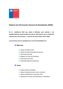 Sistema de Información General de Estudiantes (SIGE)
