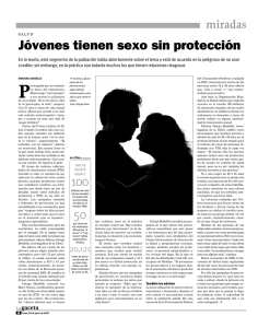 Jóvenes tienen sexo sin protección