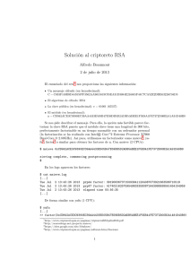 Solución al criptoreto RSA