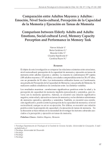 Comparación entre Adultos Mayores y Adultos : Emoción, Nivel