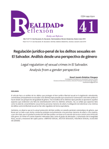 Regulación jurídico-penal de los delitos sexuales en El Salvador