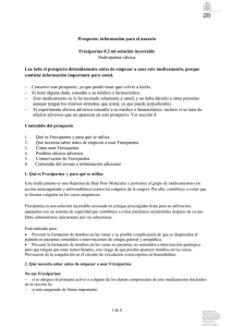 Prospecto - Agencia Española de Medicamentos y Productos